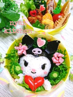 『クロミちゃん♡』おにぎり弁当♡キャラ弁-レシピのメイン写真