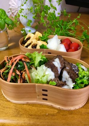 卵の海苔の佃煮巻きワッパお弁当-レシピのメイン写真