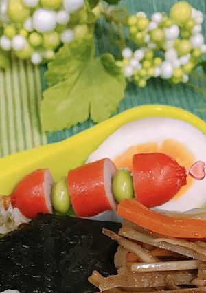赤ウインナーと枝豆のピック-レシピのメイン写真
