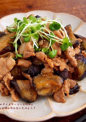 豚肉と茄子のオイスターソース炒め。-レシピのメイン写真