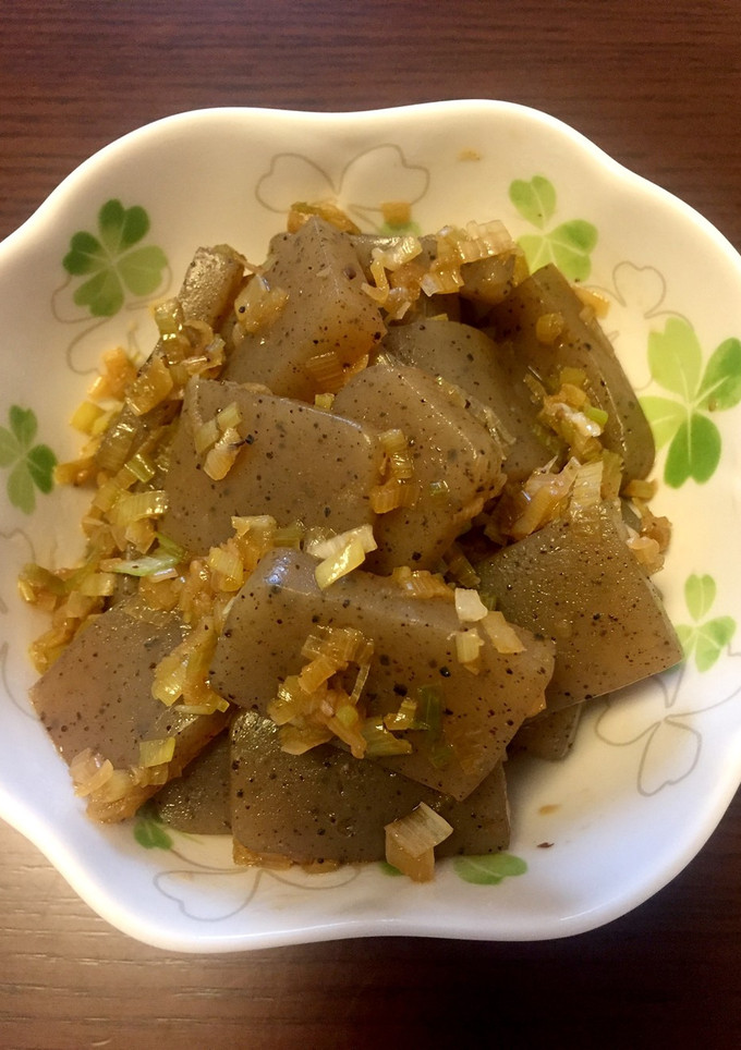 こんにゃくとネギだけで！焼肉のタレ炒め-レシピのメイン写真