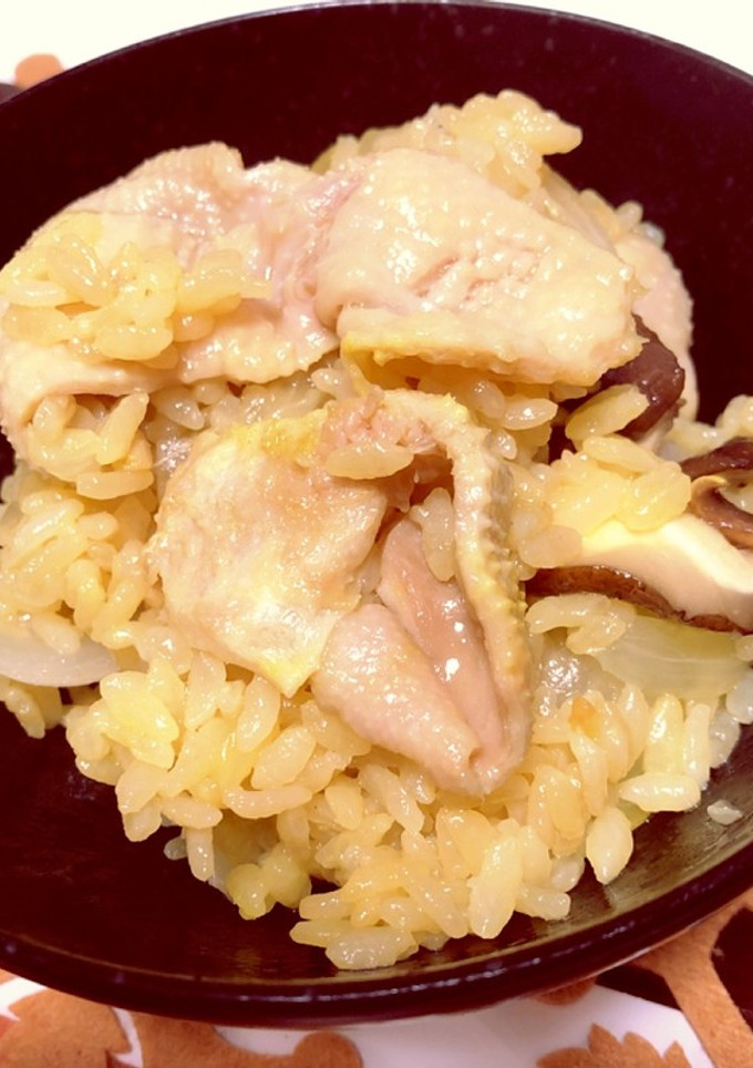 鶏皮の炊き込みご飯-レシピのメイン写真