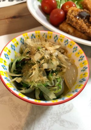 貝割れ大根と新玉ねぎのおひたし-レシピのメイン写真