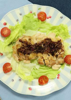 ラディッキオと鶏肉のソテー　バルサミコ-レシピのメイン写真