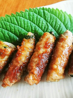 えごまの葉の豚肉巻き-レシピのメイン写真
