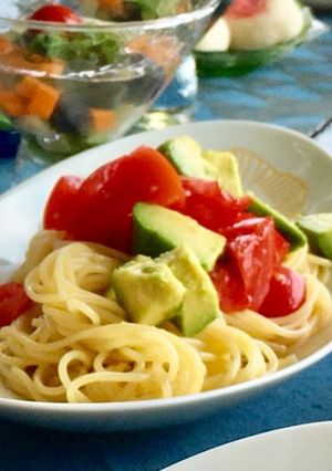 マグロとアボカドの冷製パスタ-レシピのメイン写真