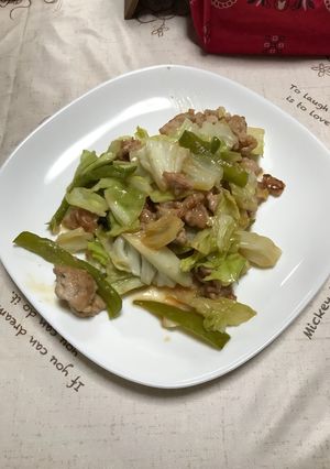豚肉とピーマン、キャベツの甘味噌炒め-レシピのメイン写真