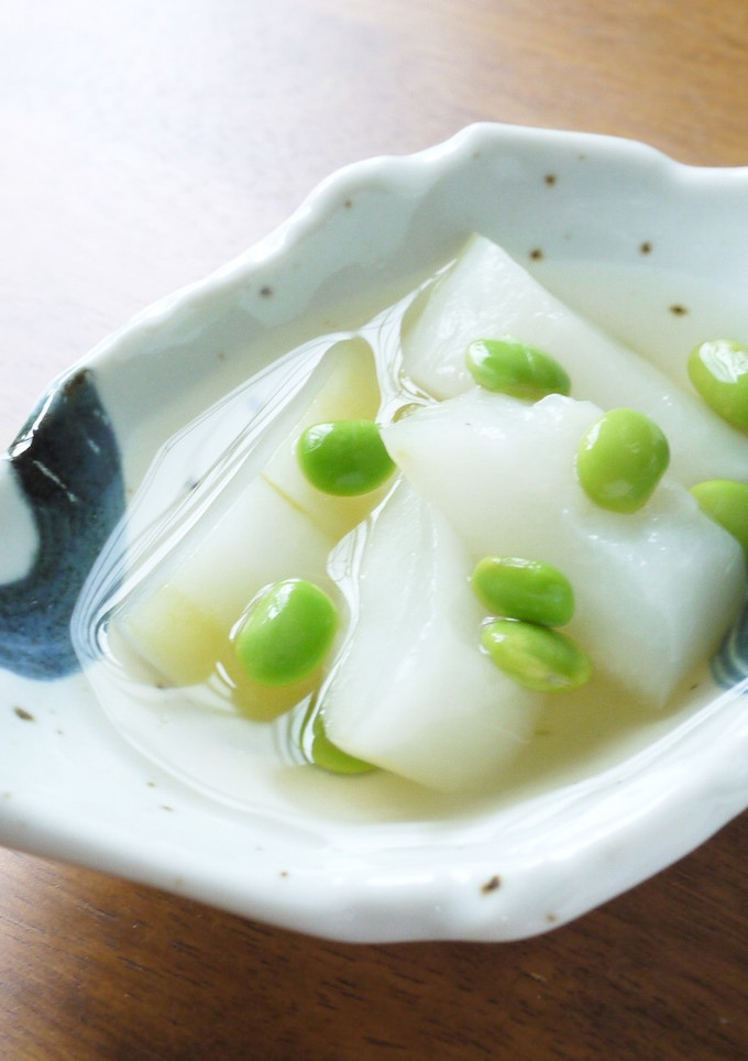 夕顔と枝豆の簡単煮びたし-レシピのメイン写真