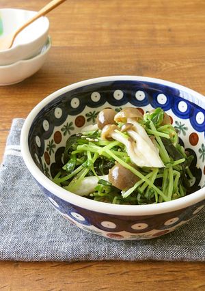 簡単☆豆苗としめじのわかめナムル-レシピのメイン写真