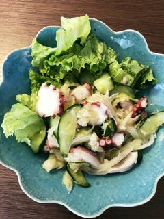 たこときゅうりとセロリのネギ塩サラダ-レシピのメイン写真