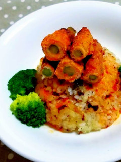 アスパラ肉巻きフライご飯-レシピのメイン写真