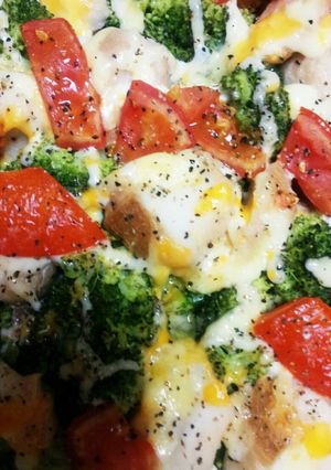ブロッコリーとトマトと麩のチーズ焼き-レシピのメイン写真