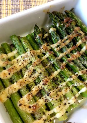 ズボラ料理！アスパラのマヨグリル焼き-レシピのメイン写真