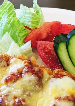 豚の薄切り肉と茄子でイタリアンチーズかつ-レシピのメイン写真