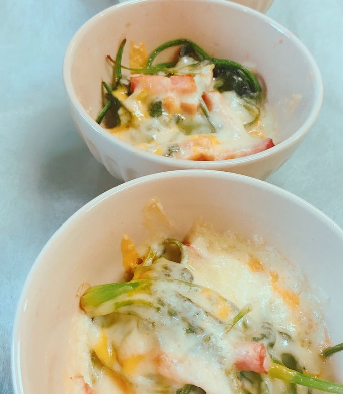 ほうれん草とベーコンのチーズ焼き by かっちゃん杉