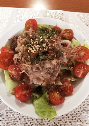 冷しゃぶのおろし梅じそポン酢サラダ！-レシピのメイン写真