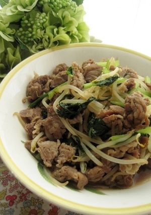簡単★豚肉と小松菜ともやしの炒め物-レシピのメイン写真
