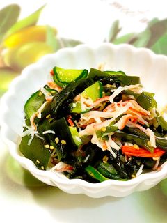 簡単10分♫きゅうりとわかめの酢の物-レシピのメイン写真