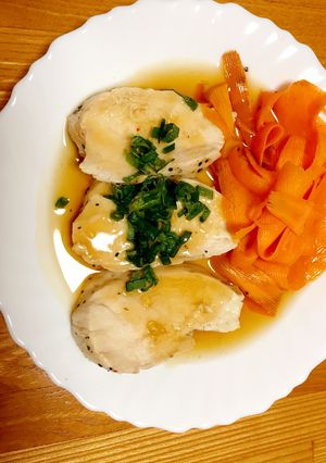 鶏むね肉のレンチン甘酢ダレ-レシピのメイン写真