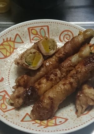 パプリカ、みょうが、かいわれの肉巻き-レシピのメイン写真