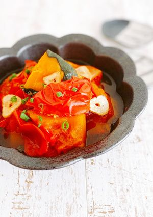 うま味の相乗効果！トマトと南瓜のレモン煮-レシピのメイン写真