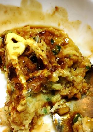 長芋で！ふわトロ納豆お好み焼-レシピのメイン写真