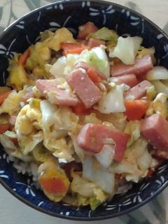 スパムとキャベツ丼-レシピのメイン写真