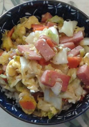 スパムとキャベツ丼-レシピのメイン写真