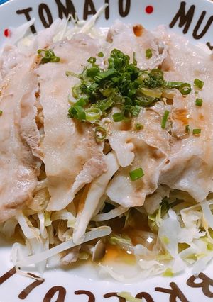 レンチン!豚バラキャベツのポン酢かけ☆-レシピのメイン写真