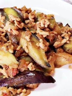 お弁当おかず!茄子の肉味噌炒め-レシピのメイン写真