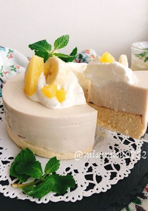 ココナッツパインダブルチーズケーキ(動画-レシピのメイン写真
