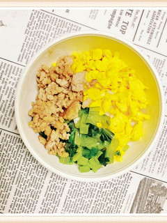 【完了期】簡単!ビビンパ風三色丼-レシピのメイン写真