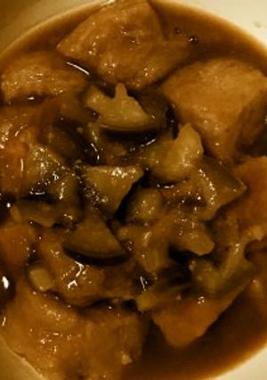 母親の介護食に茄子ビーフシチュー食パン粥-レシピのメイン写真