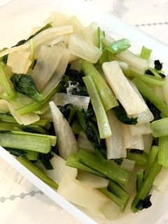 大根と小松菜の炒め物-レシピのメイン写真