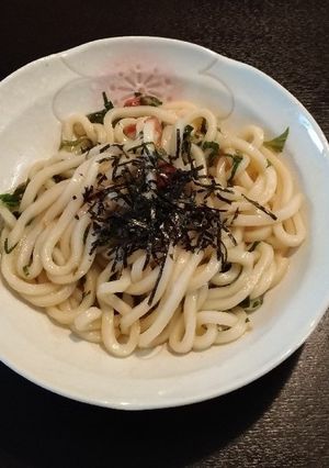 大葉と梅のさっぱりうどん-レシピのメイン写真
