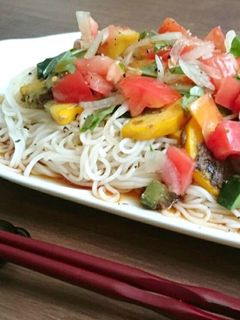 酢玉ネギ活用☆なんちゃってイタリアン素麺-レシピのメイン写真