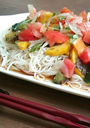 酢玉ネギ活用☆なんちゃってイタリアン素麺-レシピのメイン写真