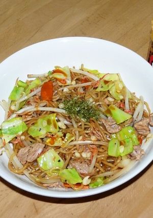 ソース焼きそば にだってラー油！ 減塩-レシピのメイン写真