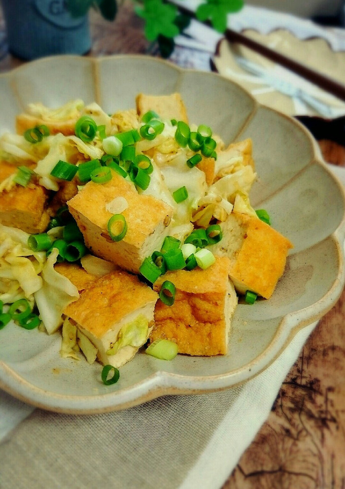 簡単♪厚揚げとキャベツのごま味噌和え-レシピのメイン写真