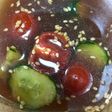 きゅうりとトマトのポン酢和え