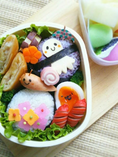 巻かれちゃったてるてる坊主の梅雨弁当-レシピのメイン写真