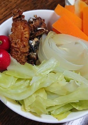 彩りが綺麗な✨三種の野菜ボイルサラダ-レシピのメイン写真