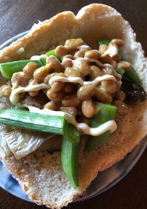 納豆とニシンのトースト-レシピのメイン写真