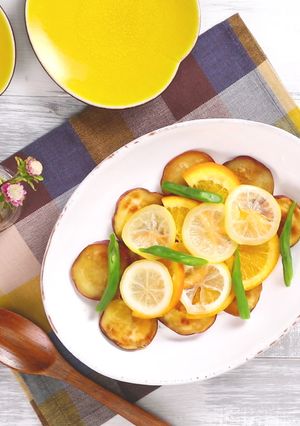 レモンとオレンジ香る♪さつまいもの甘煮-レシピのメイン写真