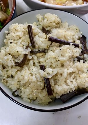 ワラビきくらげご飯-レシピのメイン写真