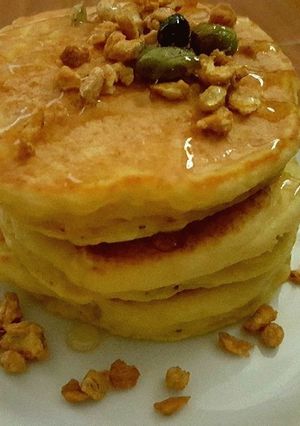 豆腐でカロリーオフ！ふわもちパンケーキ-レシピのメイン写真