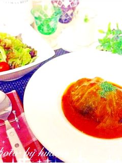 キャベツ丸ごと1個使ったロールキャベツ-レシピのメイン写真