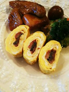 お弁当用 さんまの味醂干し入り玉子焼き-レシピのメイン写真