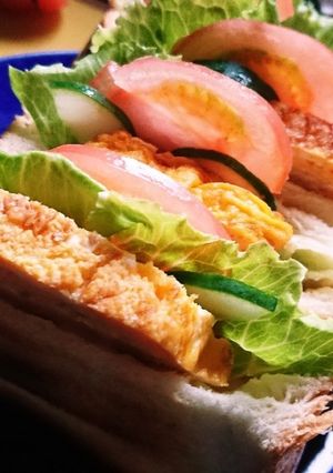 厚焼き玉子サンド-レシピのメイン写真