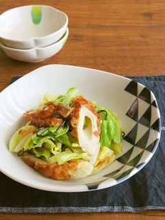 簡単和総菜☆キャベツとちくわの塩昆布和え-レシピのメイン写真